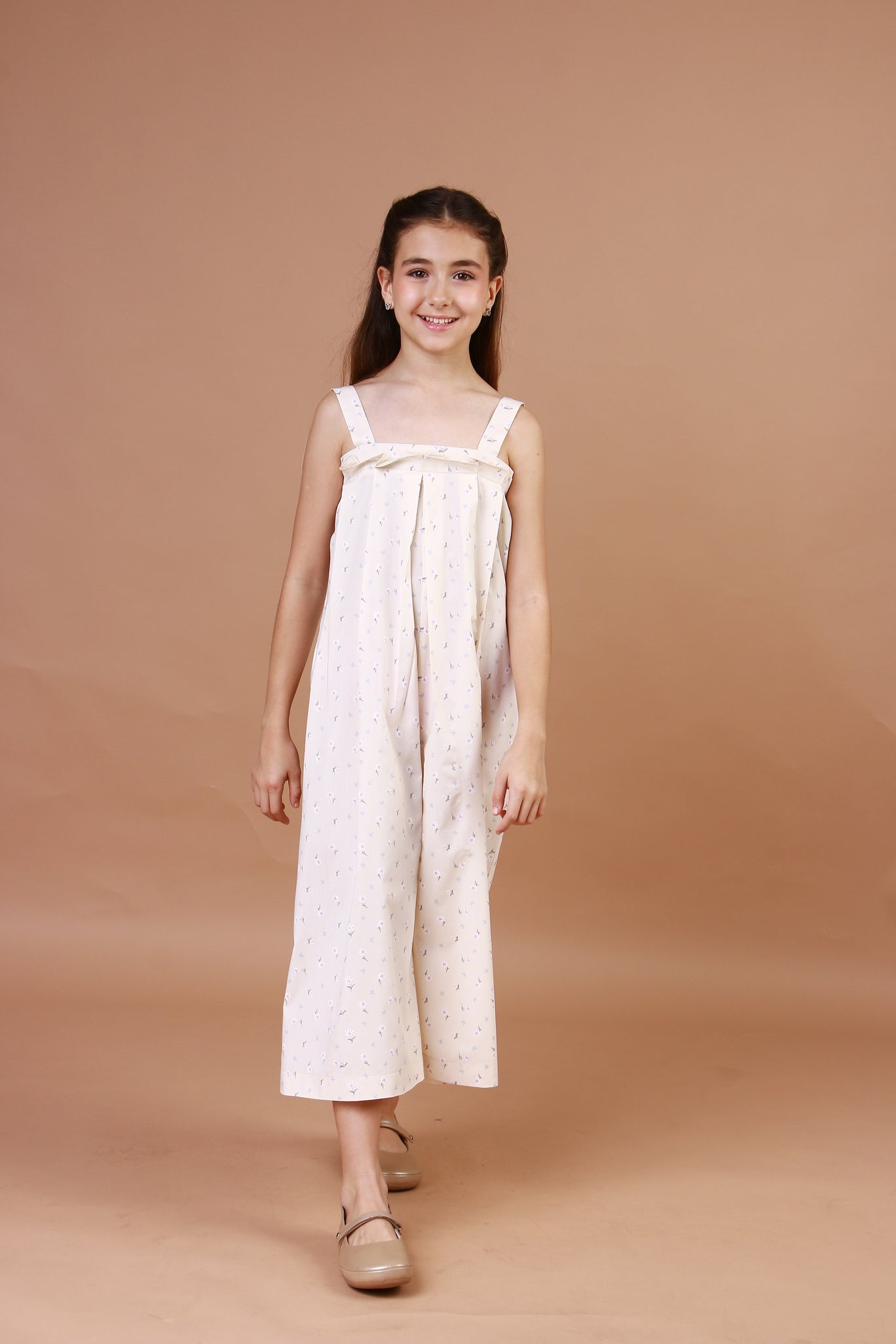 Macacão Infantil Cassis Florzinha Off White