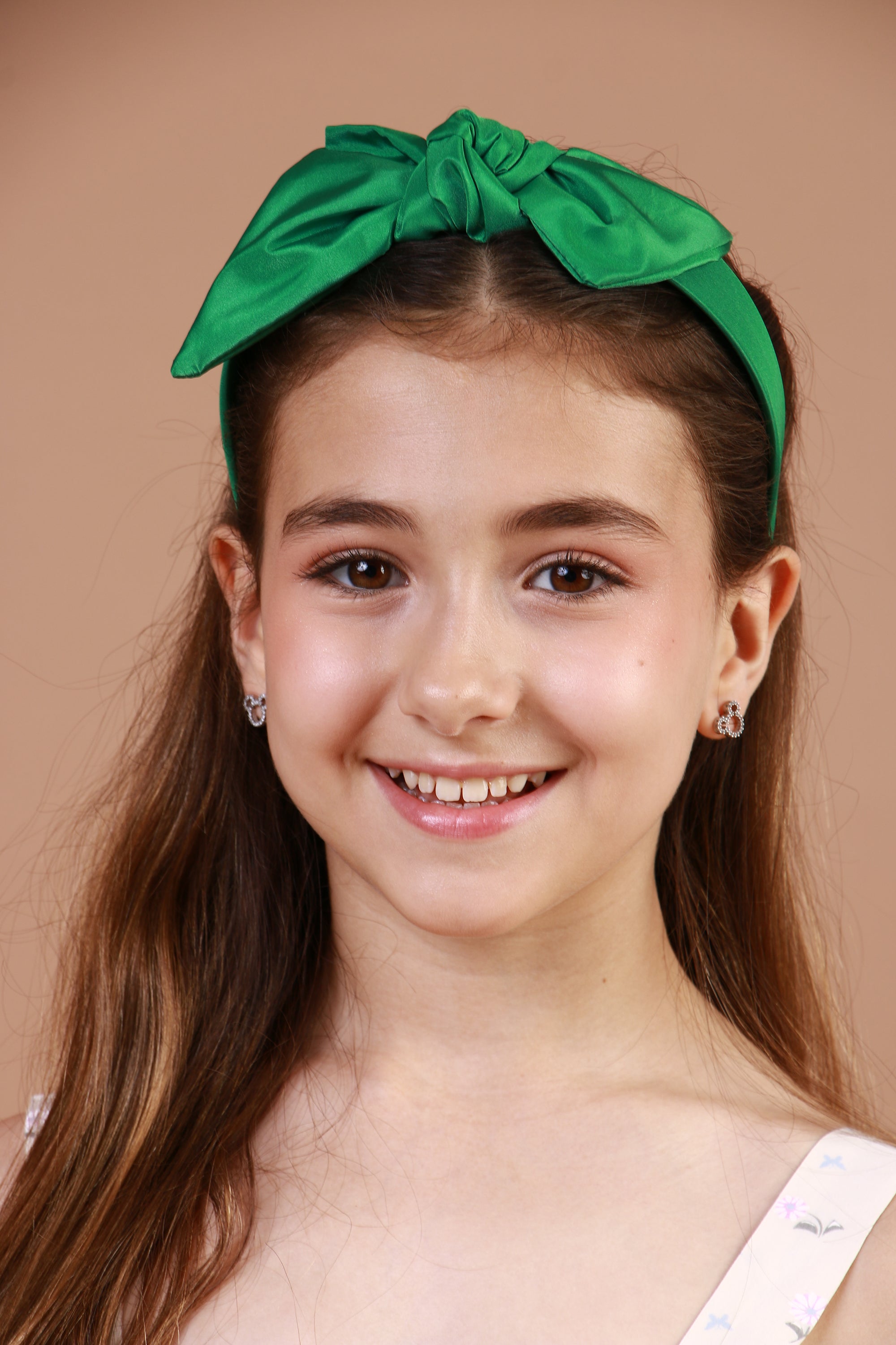 Tiara Laço Tafetá Verde