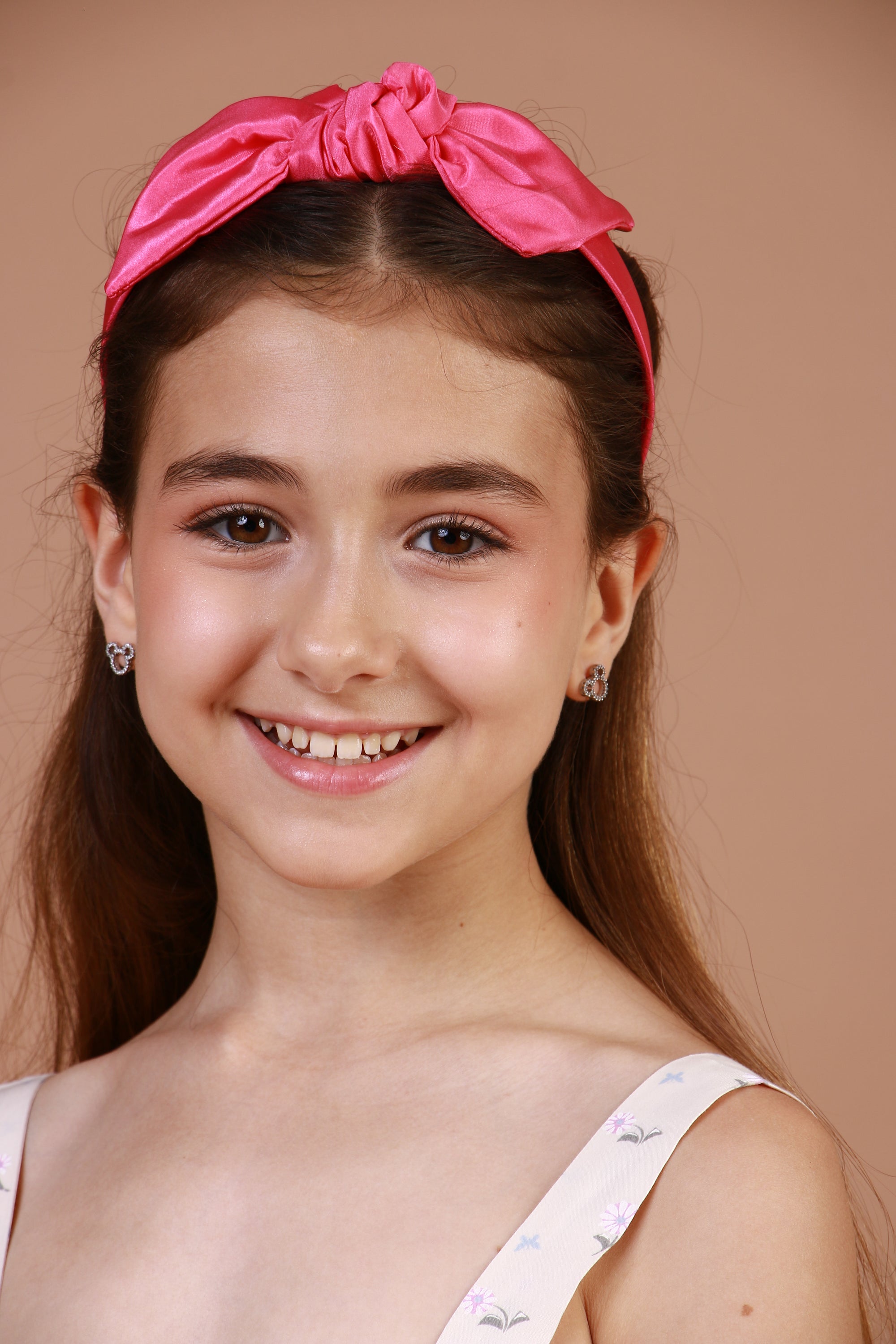 Tiara Laço Tafetá Pink