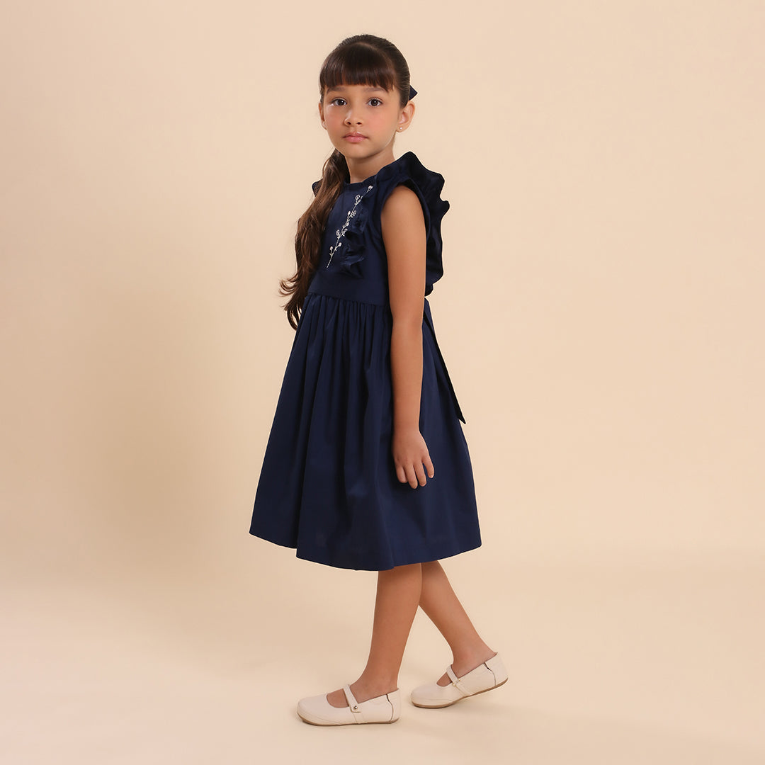 Vestido Infantil Aimée Azul Marinho