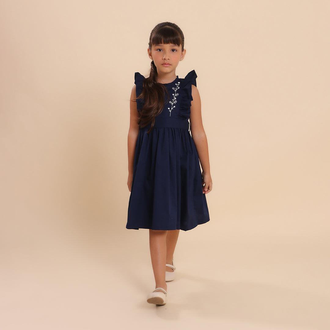 Vestido Infantil Aimée Azul Marinho