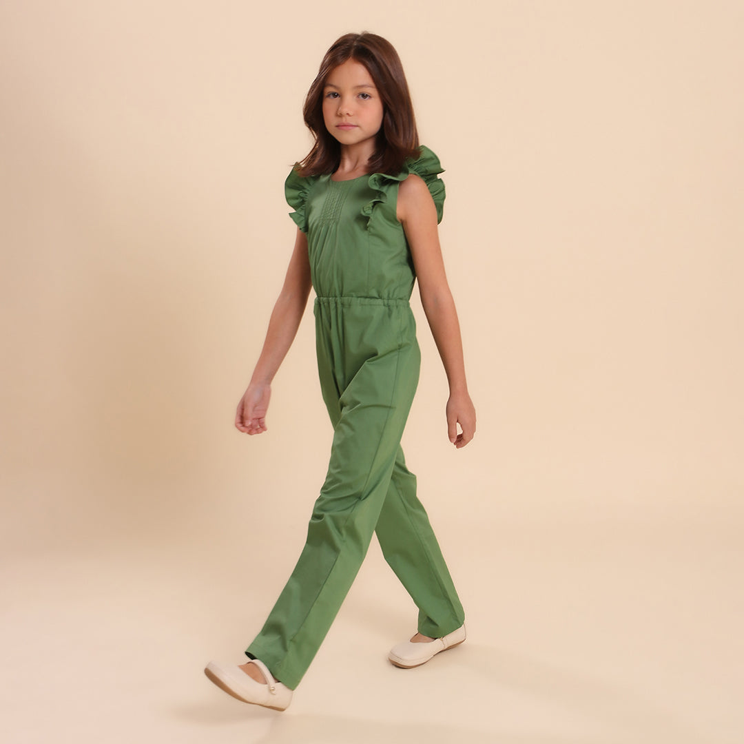 Macacão Infantil Antonella Verde Oliva