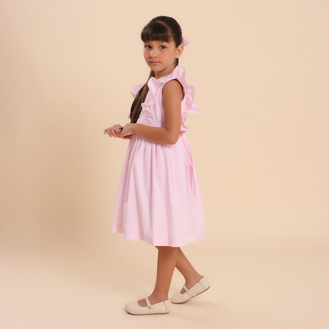 Vestido Infantil Aimée Rosa Bebê