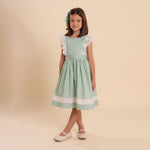 Vestido Infantil Meghan Verde Celadon