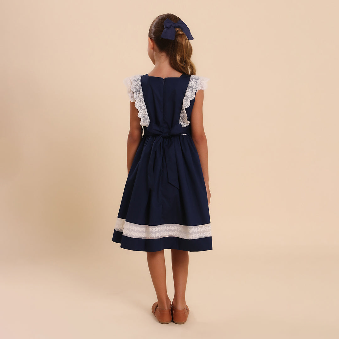 Vestido Infantil Meghan Azul Marinho