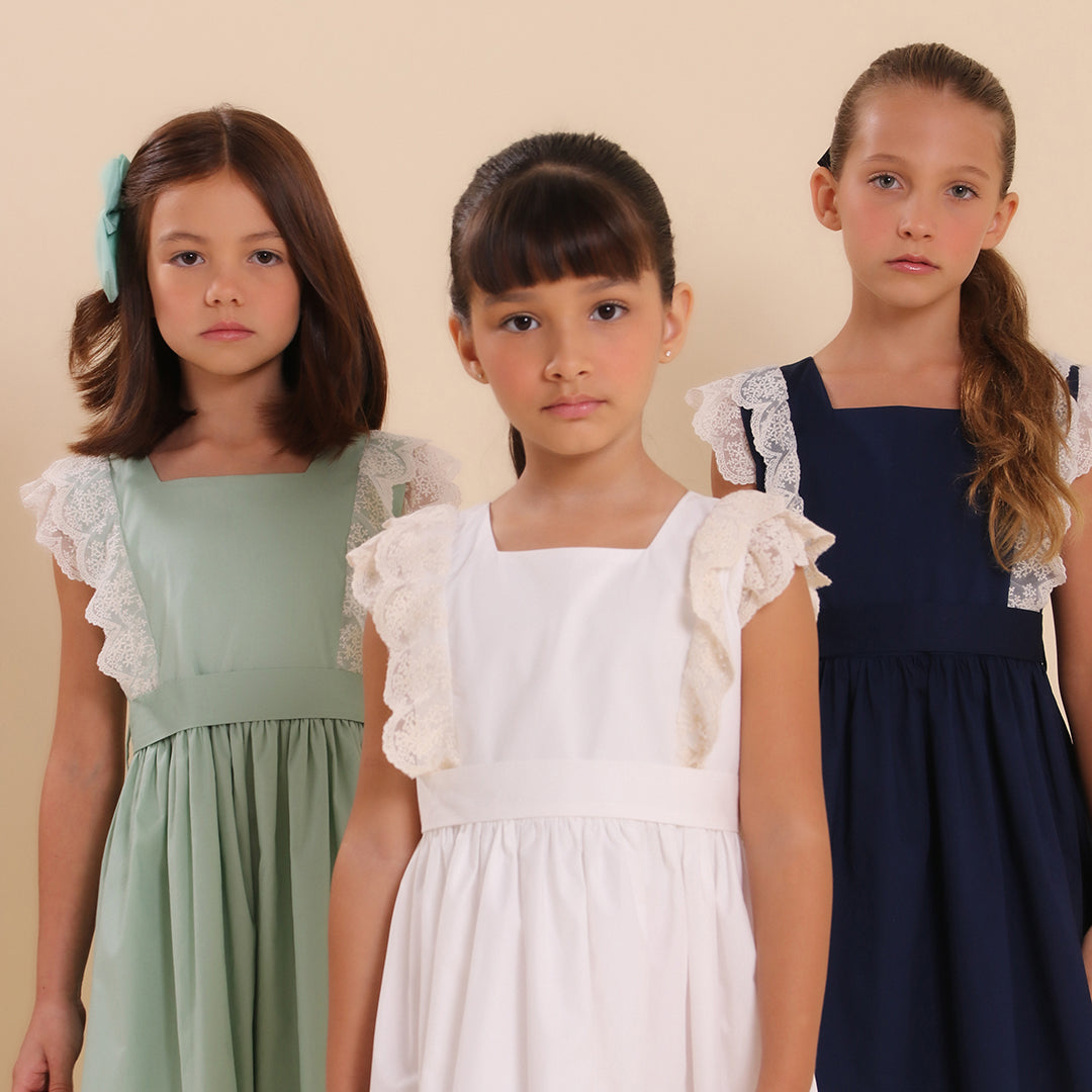 Vestido Infantil Meghan Azul Marinho