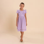 Vestido Infantil Louise Viscolinho Lilás