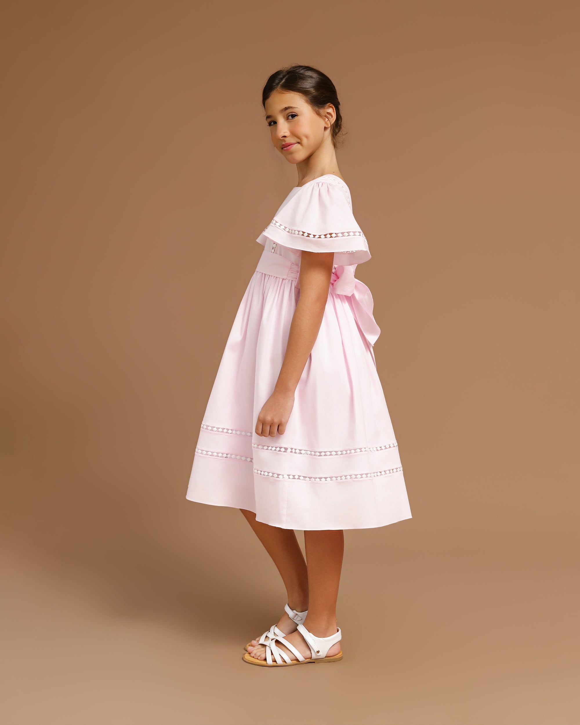 Vestido Infantil Anja Rosa Bebê