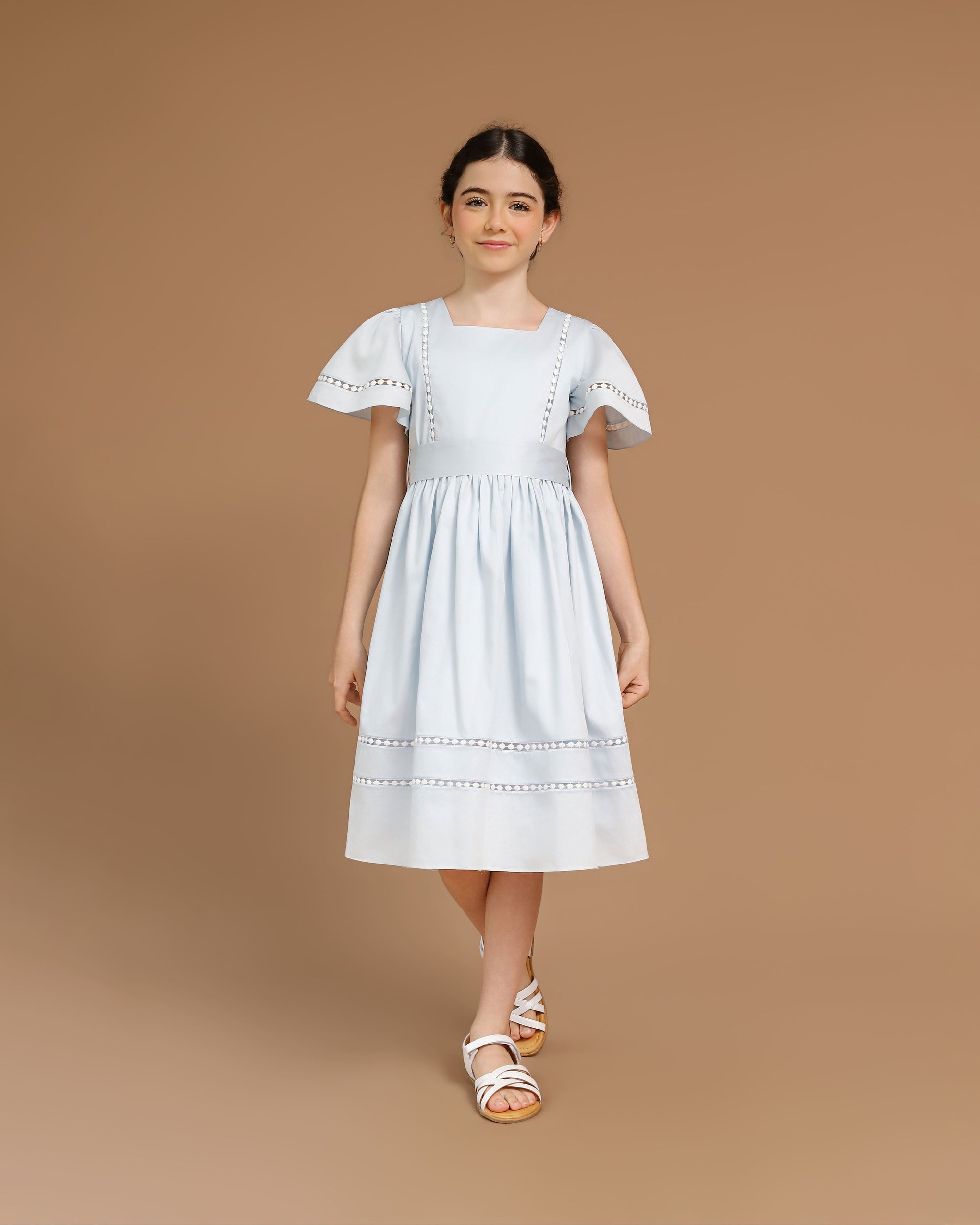 Vestido Infantil Anja Azul Bebê