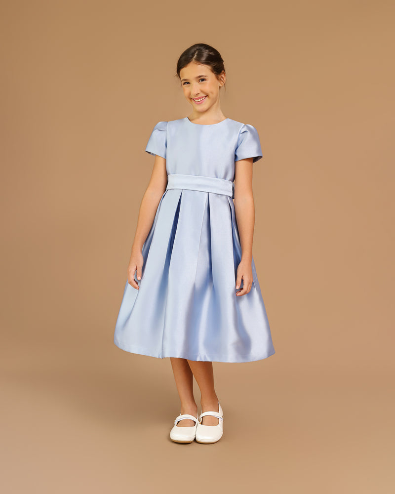 Vestido Festa Infantil Sonho Zibeline Azul Bebê