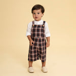 Jardineira Bebê Menino Henri Xadrez