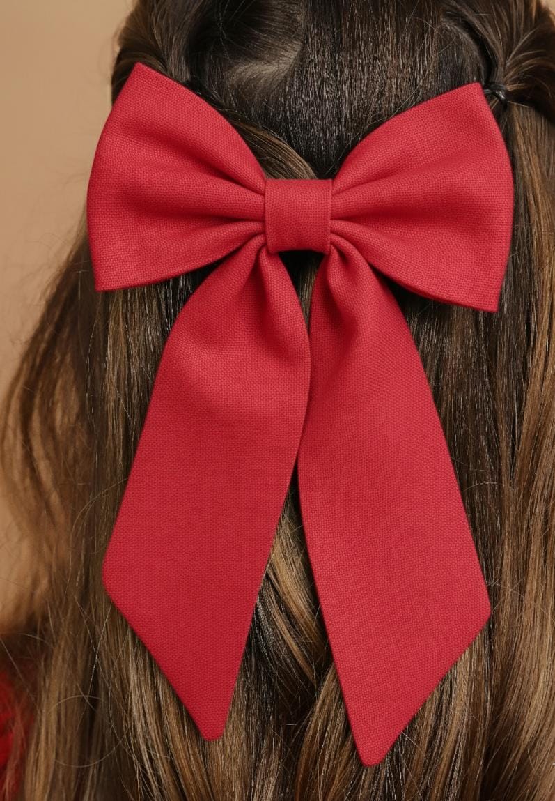 Laço Linho Pontas Longas Vermelho Natal