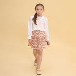Saia Infantil Marseille Florzinha Bege