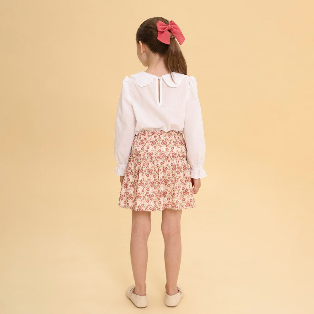 Saia Infantil Marseille Florzinha Bege