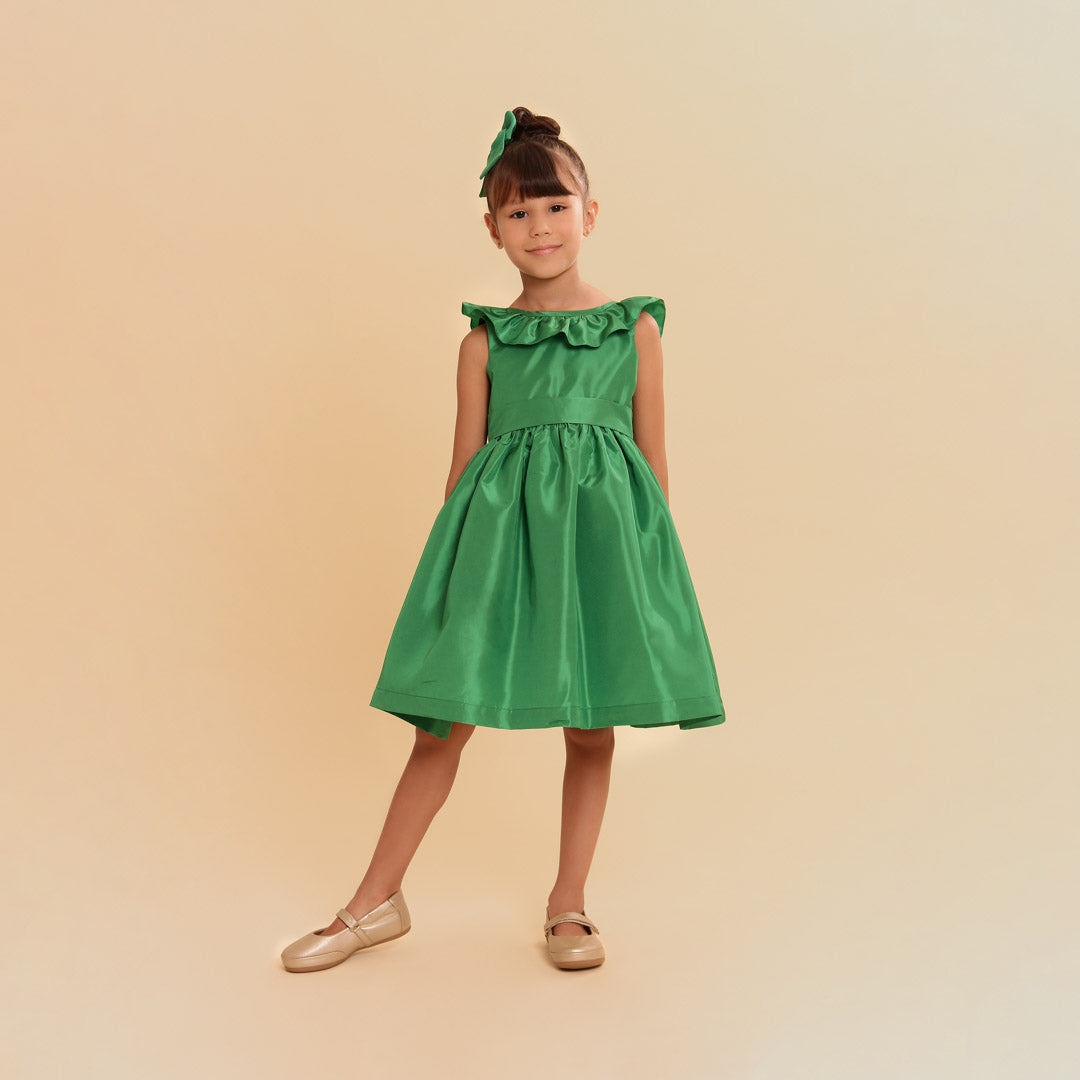 Vestido Festa Babado Verde Infanto Juvenil Exclusivo – Sweetie
