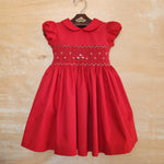 Vestido Bordado Bebê Clara Vermelho