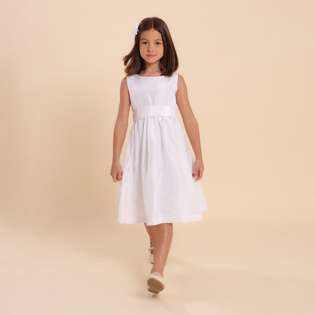 Vestido Festa Infantil Cassie Branco