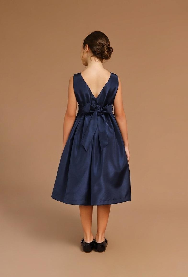 Vestido Festa Infantil Cassie Azul Marinho