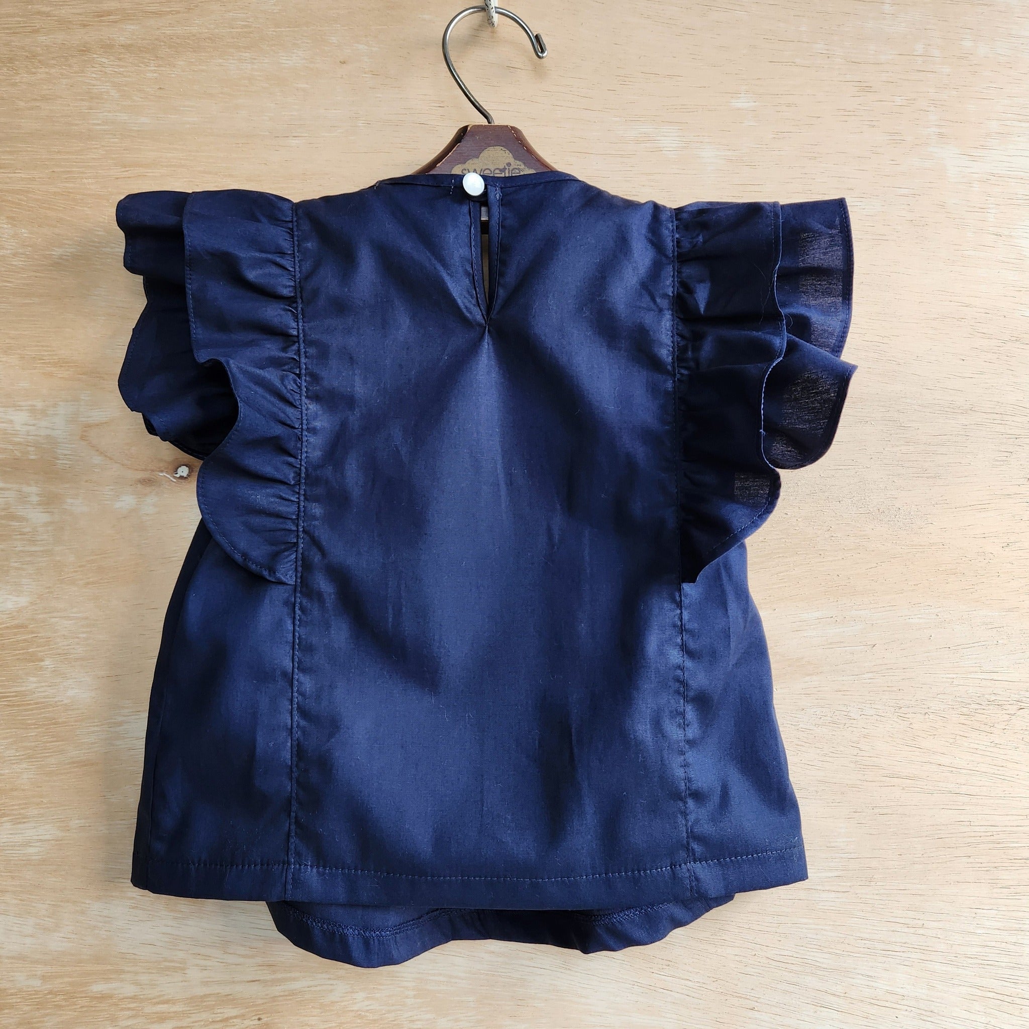 Blusa Bata Infantil Eduarda Azul Marinho