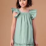 Vestido Infantil Bolonha Verde Celadon