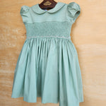 Vestido Bordado Infantil Clara Verde Celadon