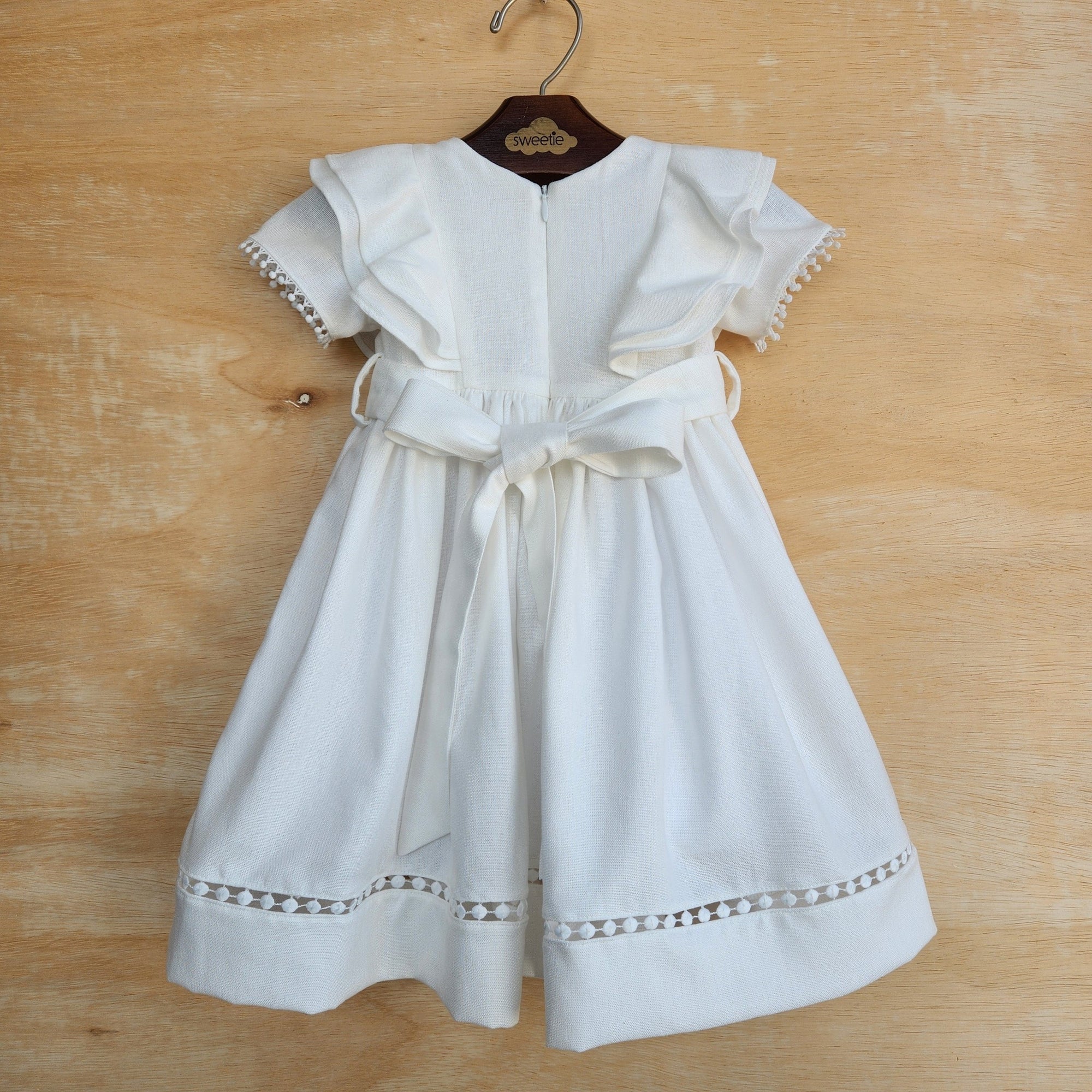 Vestido Bebê Louise Viscolinho Off White
