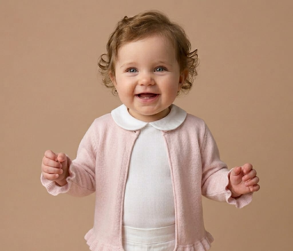 Casaqueto de Tricot Bebê Lorena Rosa