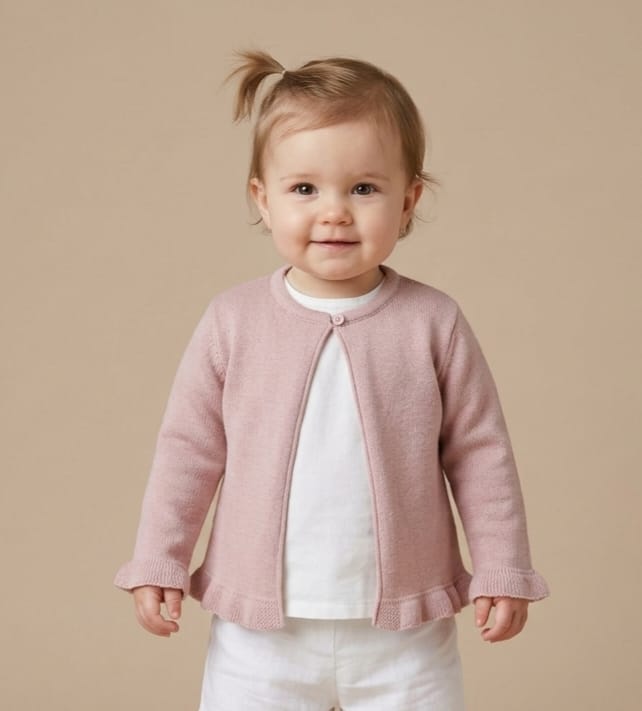 Casaqueto de Tricot Bebê Lorena Rosé