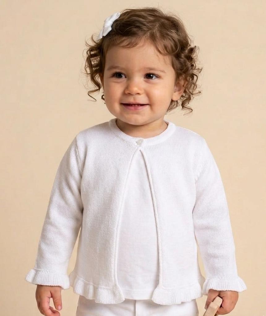 Casaqueto de Tricot Bebê Lorena Branco