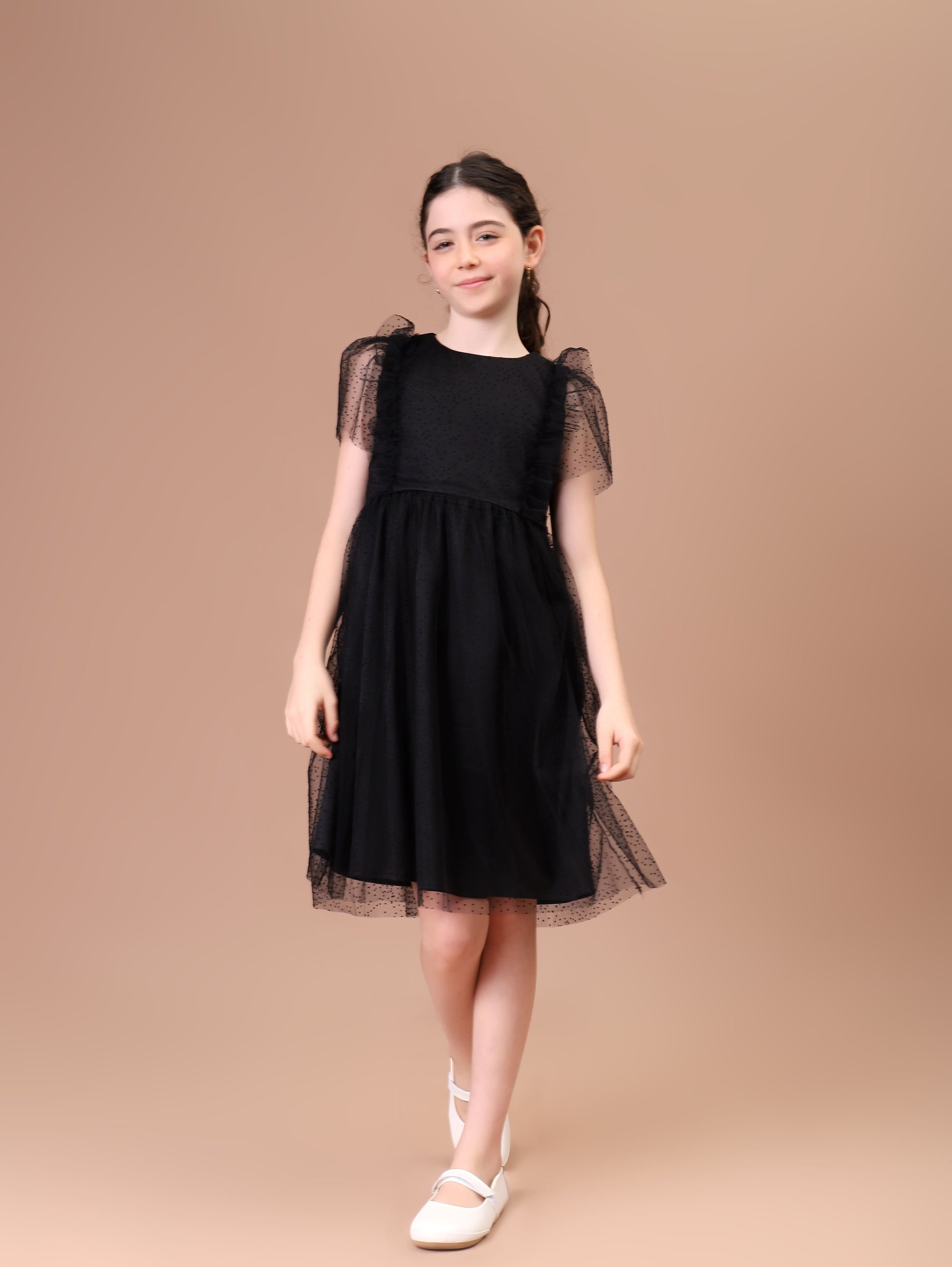 Vestido Infantil Paris Tule Bolshoi Preto