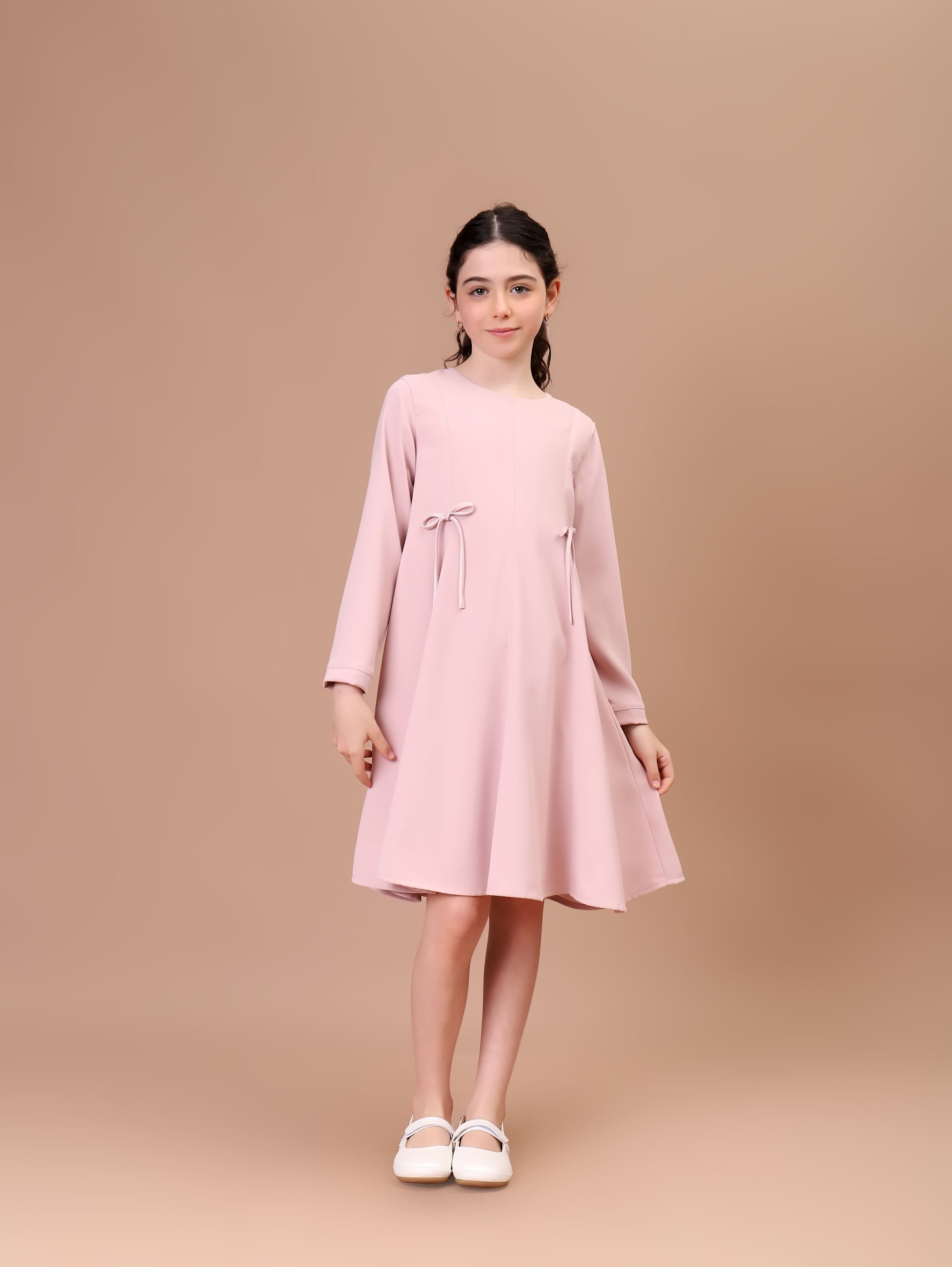 Vestido Infantil Vírginia Crepe Rosé