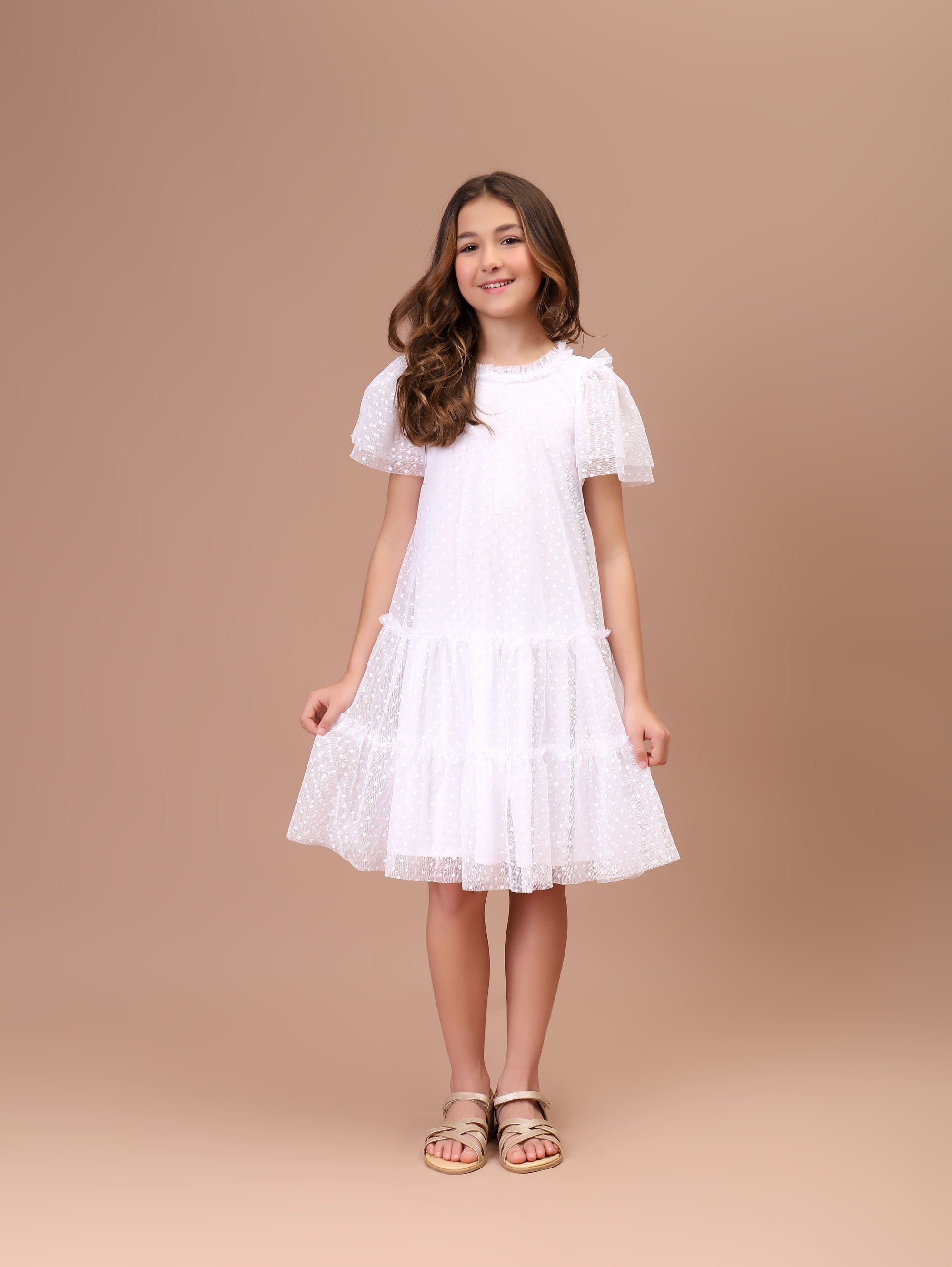 Vestido Infantil Paris Tule Branco