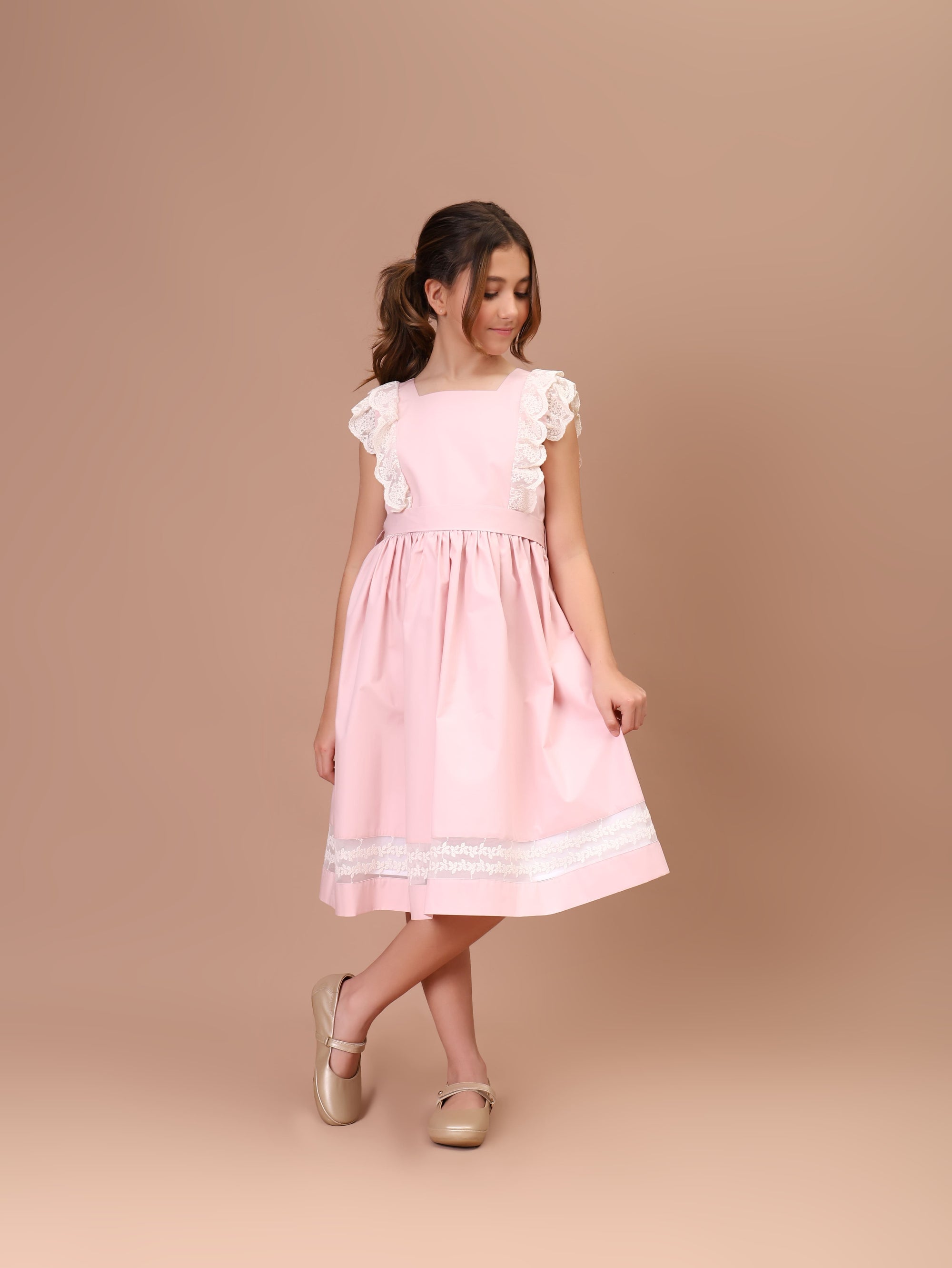 Vestido Infantil Meghan Rosa