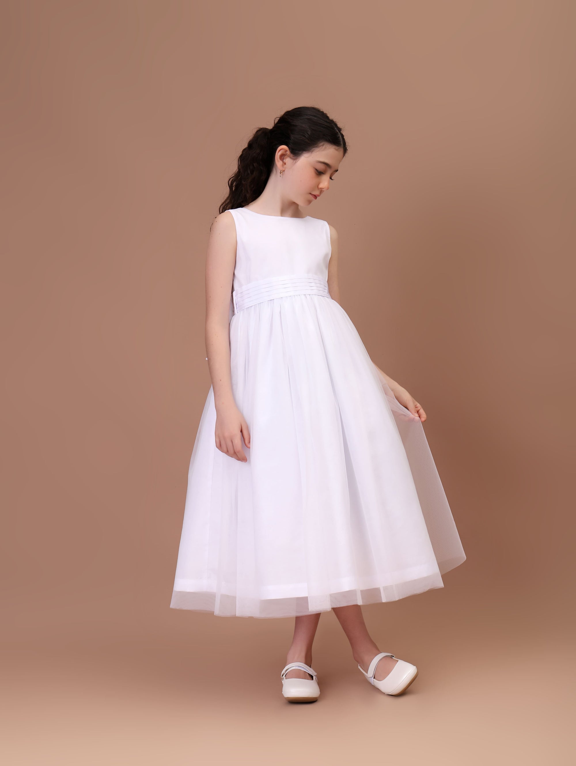 Vestido Festa Infantil Pietra Branco