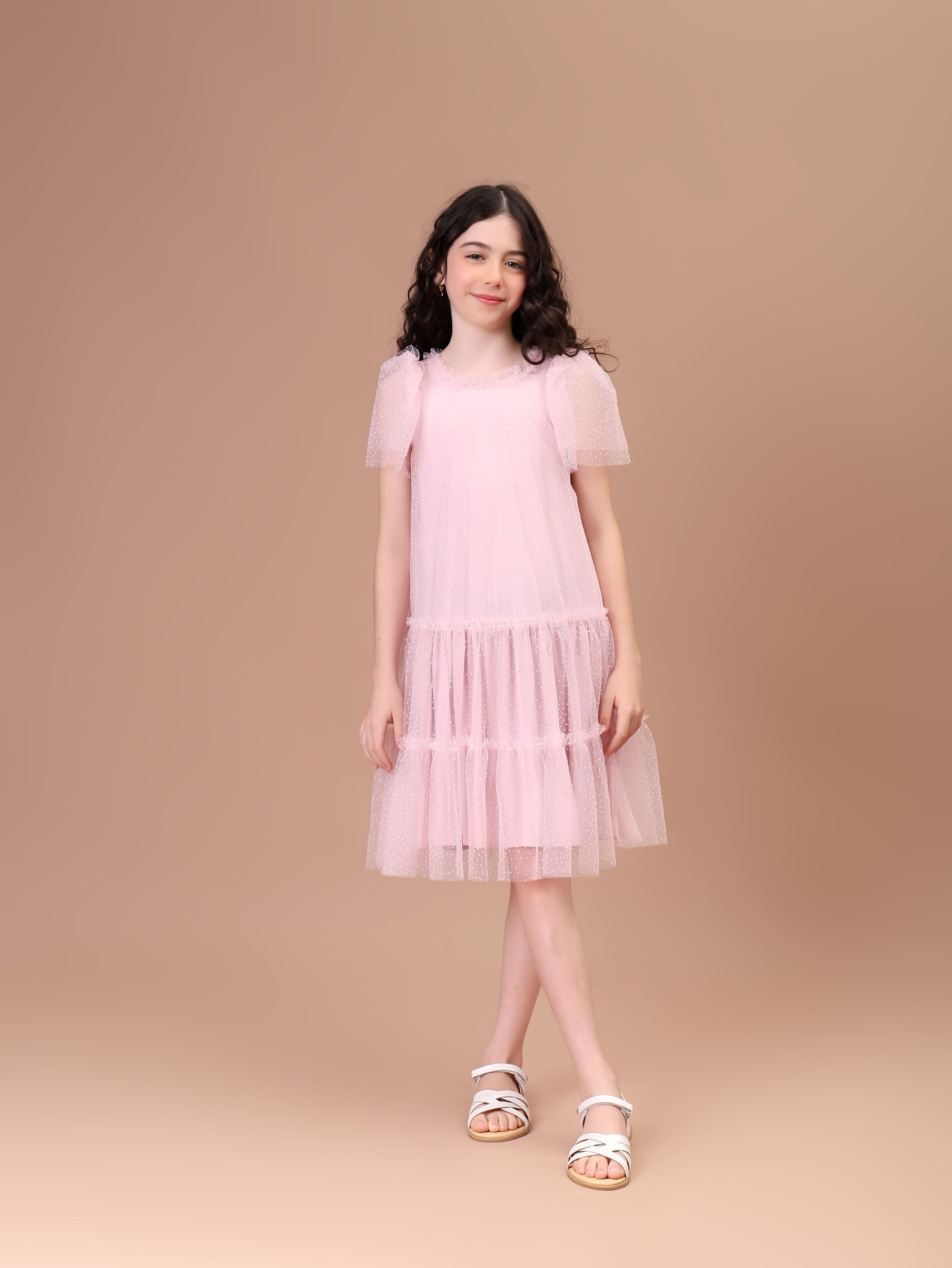 Vestido Infantil Paris Tule Bolshoi Rosa