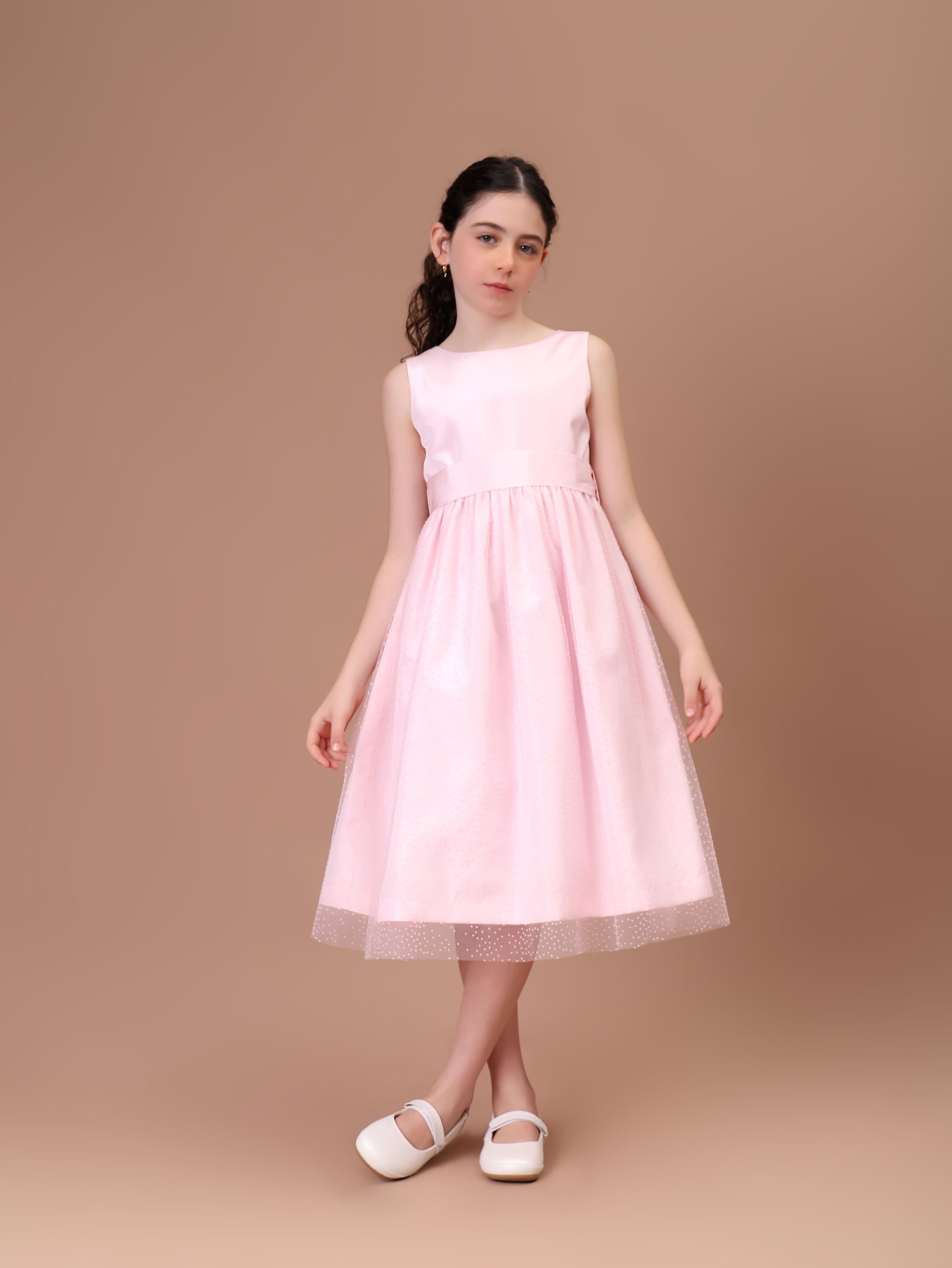 Vestido Festa Infantil Teodora Tule Bolshoi Rosa