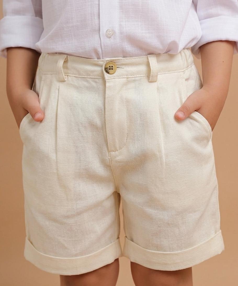 Shorts Infantil Viscolinho Off White