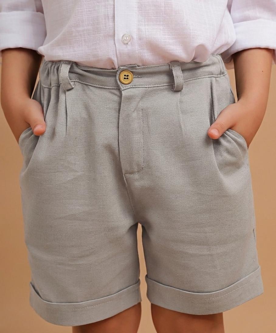 Shorts Infantil Viscolinho Cinza