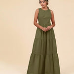 Vestido Amalfi Mãe Verde Oliva Natal
